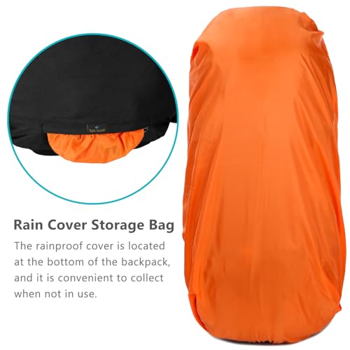 Esup 50L Hiking Backpack Men Camping Backpack with rain cover 45l+5l Lightweight Backpacking Backpack Travel Backpack - color: Red