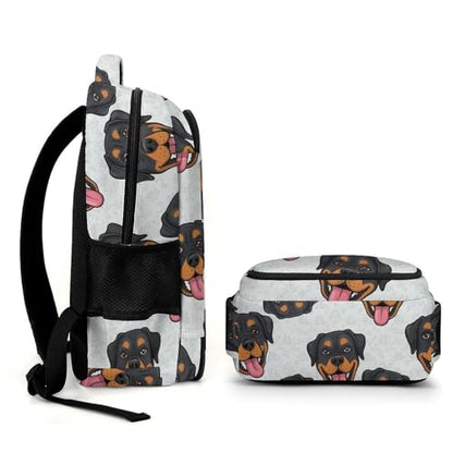 Nurse Teacher Travel Backpack Rottweilers And Thistles Purse, Cute Laptop Backpack with Tumbler Holder for Women College Work Casual Daypack - color: Pattern (318)