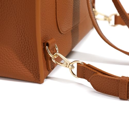 Simple and Lightweight Commuter Backpack 2025 New Business Large Capacity Computer Backpack Women's Premium Sensation Bag (Wood Brown) - color: Wood Brown