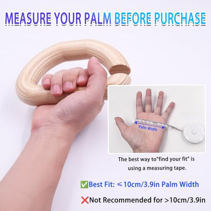 Lights Mountain Wooden Resistance Bands Handles Versatile Exercise Handles with Anti-Slip Grip Tapes for Elastic Band Workouts Home Gym Strength Training and Full-Body Workouts - color: Wooden handle