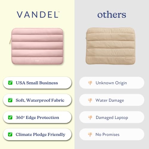 Vandel Puffy Laptop Sleeve 15-16 Inch, Laptop Case, MacBook Air Case - color: j. Pink, size: 15-16 Inch