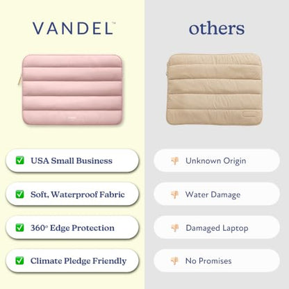 Vandel Puffy Laptop Sleeve 15-16 Inch, Laptop Case, MacBook Air Case - color: j. Pink, size: 15-16 Inch
