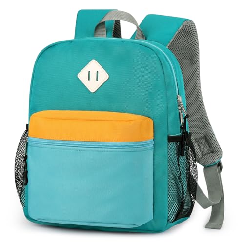 STEAMEDBUN Toddler Backpack for Boys 2-4,Kindergarten Backpack for Boys,Preschool Backpack,Mini - color: Orange Green Blue, size: Mini - 12"H