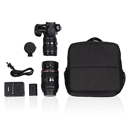BAIGIO Camera Insert Bag Inner Case High-Capacity Shockproof and Water-resistant DSLR SLR Camera Inner Bag Foldable Protective Bag Inner Camera Organizer with Handle (Black 2) - style: Black Camera Bag Insert