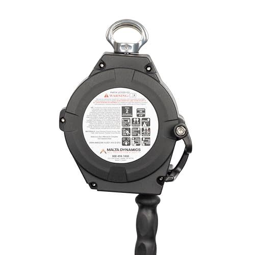 Malta Dynamics Edgehog Self Retracting Lifeline – 20’ Leading Edge Fall Protection Yoyo Cable, Class 2 Retractable Lanyard with Quick-Action Brake, OSHA and ANSI Compliant Safety Lanyard - size: 20 Foot
