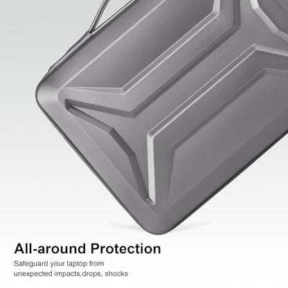 DOMISO 13.3-14 Inch Laptop Hard Case, Waterproof Shockproof Hard Shell Laptop Sleeve Protective Computer Bag for Macbook Pro 14 / Lenovo ThinkPad/Dell XPS/HP Pavilion, Silver - color: Silver, size: 14 Inch