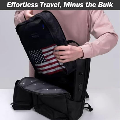 PUREVAVE Laptop Backpack for Men and Women with YKK Zippers - color: Sable Black