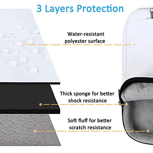 Laptop Sleeve Bag Compatible with 13.3 inch MacBook Pro,MacBook Air,Surface Book,14 inch HP Laptop,Water-resistant Shock-resistant Protective Laptop Bag-Light Grey - color: Grey, size: 13 inch-14 inch
