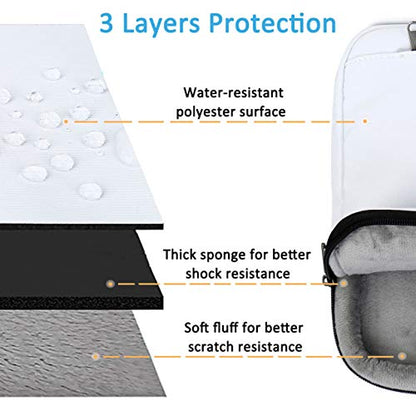Laptop Sleeve Bag Compatible with 13.3 inch MacBook Pro,MacBook Air,Surface Book,14 inch HP Laptop,Water-resistant Shock-resistant Protective Laptop Bag-Light Grey - color: Grey, size: 13 inch-14 inch