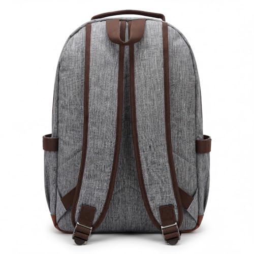 Travel Backpack Mens Business Laptop Bag with Multi-Pockets Minimalist Nylon Daypack Fits 16 Inch Notebook Casual Work Bag (GRY) - color: Gry