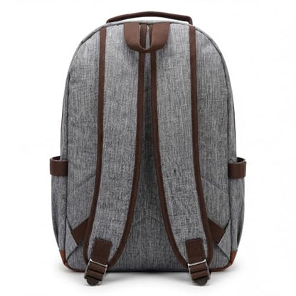 Travel Backpack Mens Business Laptop Bag with Multi-Pockets Minimalist Nylon Daypack Fits 16 Inch Notebook Casual Work Bag (GRY) - color: Gry