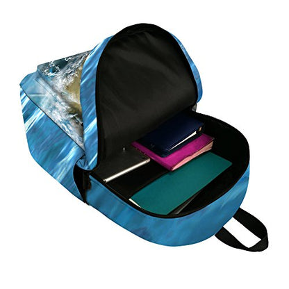 Boys Backpack - 3D Animal Face Shark Backpack for School - color: Shark Ocean