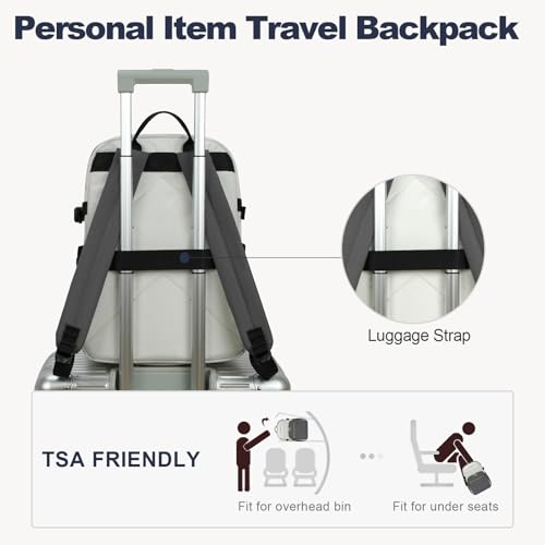 VANKEAN Laptop Backpack for Women (Beige-Grey, 15.6 Inch) - color: Beige-grey, size: 15.6 Inch