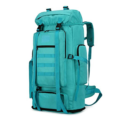 Hiking Backpack for Men 70L/100L Camping Backpack Military Rucksack Molle 3 Days Assault Pack for Climbing | Camping Backpack - color: 100l-lakeblue