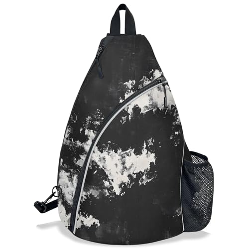 Pickleball Bag for Women Men Adjustable Crossbody Sling Backpack Hold Pickleball Paddle Water Bottle - color: Multicolor 4