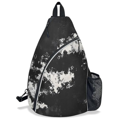 Pickleball Bag for Women Men Adjustable Crossbody Sling Backpack Hold Pickleball Paddle Water Bottle - color: Multicolor 4
