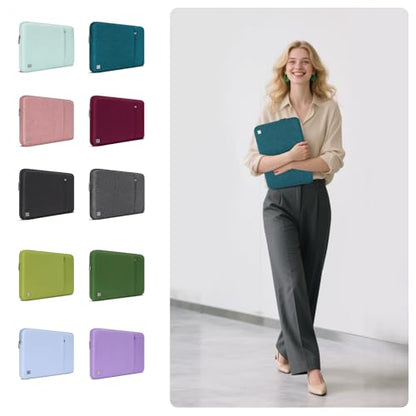 DOMISO Laptop Case Laptop Sleeve Cover Compatible with 14 inch MacBook Pro M4/M3/M2/M1 Pro/Max 2024-2021, Compatible with 13.3 inch HP Dell ASUS Notebook, Water-Resistant Bag with Pocket, Mint Green - color: Mint Green, size: 13-13.3 inch