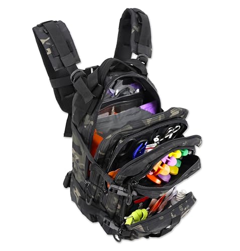 Lightning X Stocked EMS/EMT Trauma & Bleeding First Aid Responder Medical Backpack + Kit (Black Camo) - color: Black Camo