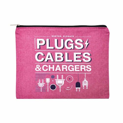ShiQiao Spl Charging Cable Organizer Pouch for Travel Accessories Bag for Charging Cable Portable Organizer Bag Travel Toiletry Makeup Cosmetic Bags for Daughter Friend Christmas Birthday Gifts - style: Plugs Cables Charger