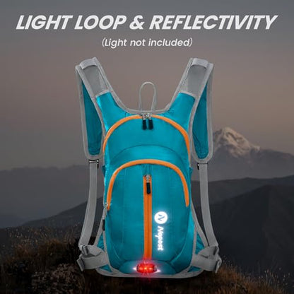Nepest Hydration Pack Backpack for Women & Men, Lightweight Water Backpack with 2L Water Bladder for Hiking Cycling Running Biking - color: Teal
