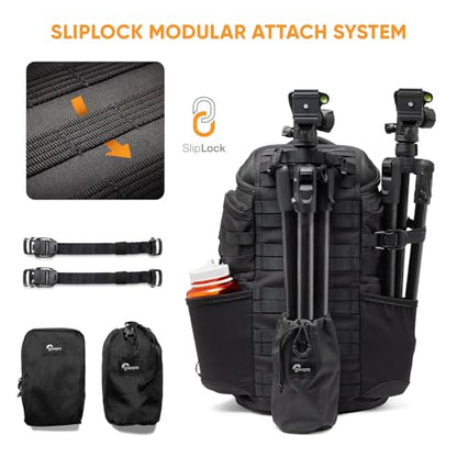 Lowepro ProTactic BP 350 AW III Camera Backpack, 4-point Access, Professional Camera Bag, DSLR/Drones/Mirrorless, Up to 14" Laptop, Rain Cover, for Photographer,Videographer, Volume 17L - style: Bp 350 Aw III - New