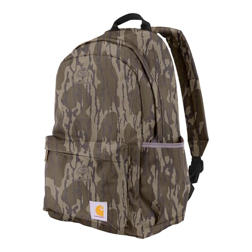 Carhartt 21L Classic Laptop Backpack, Water-Resistant Pack W/ 15" Laptop Sleeve and Organizational Compartments, Mossy Oak Bottomlands - color: Mossy Oak Bottomlands, size: One Size