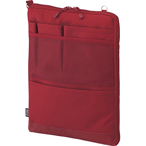 LIHITLAB Laptop Sleeve, Water & Stain Repellent, Vertical for Backpack, 13.4" x 9.8", Red (A7683-3) - color: Red, size: 13.4 x 9.8 inches, style: Vertical