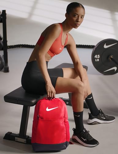 Nike Unisex Adult Gameday Brasilia 9.5 Training Backpack (24L or 30L) | Mens and Womens - color: University Red/Black/White, size: Medium