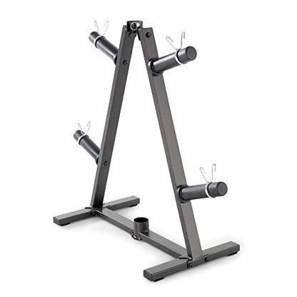 Marcy Olympic Weight Plate Tree for 2-Inch Plates Weight Storage Rack - color: A-Frame - Black