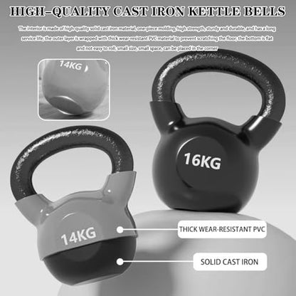 Kettlebell Weights for Women Men's Fitness Training Kettle Bells, Home Solid Cast Iron Kettle Ball, Press/Swing/Row, Shaping Equipment(Green-12kg) - color: Green-12kg
