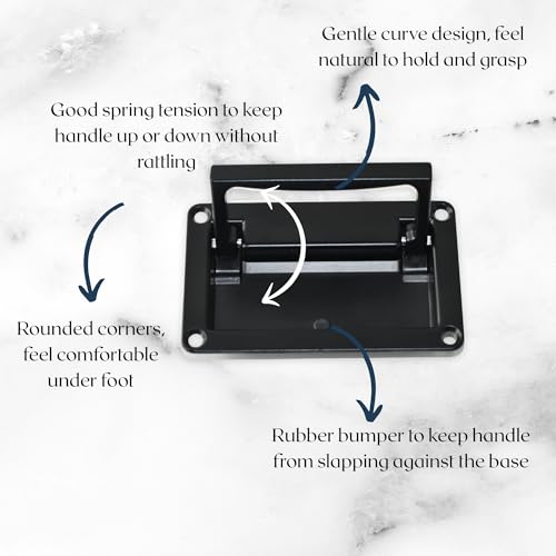 Livale Trap Door Pull Handle - Recessed Door Handle Pull for Floor Hatch, Flush Door Handle for Access Panel, Tool Box, Drawer or Cabinet - Comfortable to Hold, 1 Pack