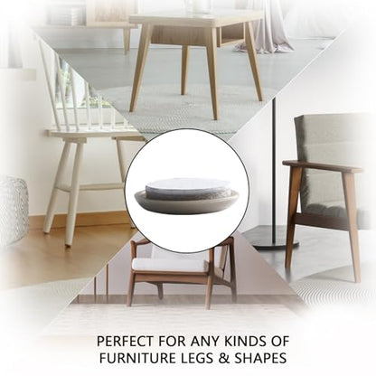1-1/4" Furniture Sliders for Carpet & Hardwood Floors, Kayzn 24 PCS Self Stick Furniture Sliders, Furniture Moving Pads Chair Glides for Carpet - Protect Carpet & Move Furniture Easily. - size: 1-1/4 inch