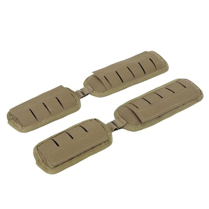 2-in-1 Tactical MOLLE Plate Carrier & Backpack Shoulder Pads - Adjustable, Padded, 500D Nylon, Durable Outdoor Gear for Men & Women - color: Coyote Brown