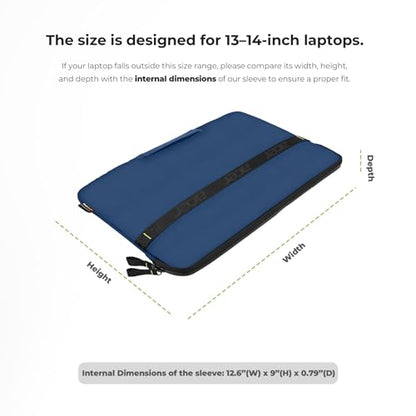 Acer Laptop Sleeve 14 inch, 13.3-14 inch Laptop Case, Shockproof Protective Laptop Briefcase, Waterproof Polyester Notebook Computer Bag for Acer HP ASUS MacBook Dell Lenovo, Blue | Soft Material, Smooth Zippers, Padding, Lightweight, Shockproof Foam, Eas