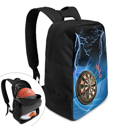Boxing Dart Lightning Karate Baseball Sport Backpack Shoe Compartment Equipment Bags Gym Teenager Inner Pocket School Ball (Dart Lightning design) - color: Dart Lightning Design