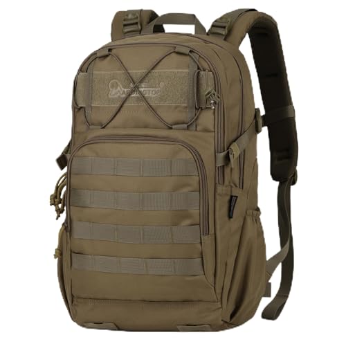Mardingtop Military Tactical Backpack for Men 28L Molle Rucksack Army Backpack EDC Daypack for Hiking,Travel,Camping, Hunting - color: Khaki, size: 28L