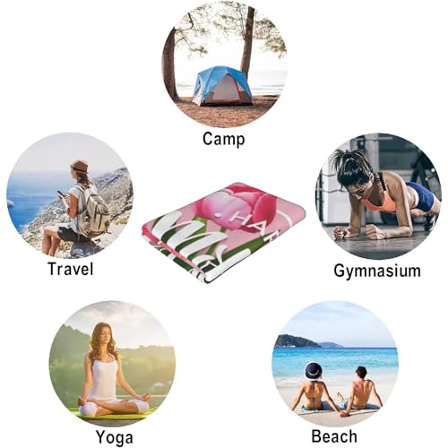 Happy Mothers' Day Beach Towel, Pink Tulip Flower Quick Dry Sand Free Absorbent Bath Towel, Microfiber Lightweight Towel Pool Travel Camping Gym Swim 30x60 Inch/ 77X153cm - color: Happy Mothers' Day Pink Tulip
