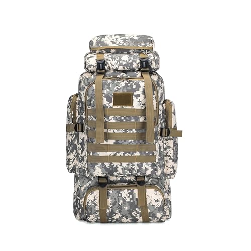 YFREAL 80L Hiking Camping Backpack,Hunting Backpack for Outdoor,Backpack Waterproof,Tactical Backpack for Men Women - color: Forest
