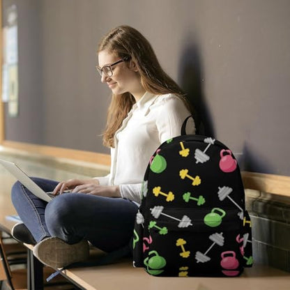 Laptop Backpack for Men Women Fitness Equipment Black Travel Work Backpack with Compartment Large Capacity Daypack