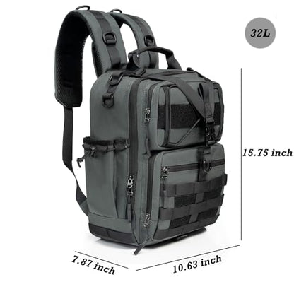 NICGID Sling Bags Chest Shoulder Backpacks, 13.3'' 14.1'' 15.6''Laptop Backpack Crossbody Messenger Bag Travel Outdoor (Grey-059, 14.1 Inch) - color: Grey-059, size: 14.1 inch