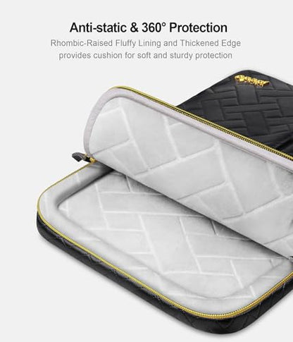 Lacdo 360° Protective Laptop Sleeve Case for 14 inch New MacBook Pro M5 Pro/Max A3426 A3427 (2026), M5/M4/M3/M2/M1 A3434 A3112 A3401 A3185 A2918, 13.8 inch Surface Laptop Computer Bag, Elegant Black - color: Elegant black, size: New MacBook Pro 14 Inch