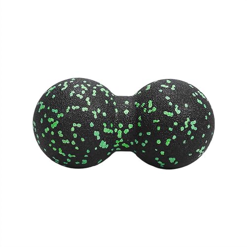Peanut Massage Ball – Double Lacrosse Massage Ball for Deep Tissue Release, Muscle Pain Relief & Recovery, Spine & Back Massages Tool for Yoga, Gym, Office & Travel (Green) - color: Green