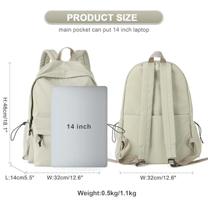 School Backpack For Girls Boys High Middle school college Backpack Bookbag Cute Aesthetic Backpacks Lightweight Bag Waterproof Work Gym Casual Daypack Backpacks For Men Women - color: A-green