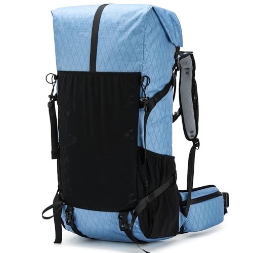 Hiking Backpack,40L to 50L Extra Large Capacity Hiking Bag,Internal Frame Camping Backpack,Upgraded X-PAC Lightweight Sport Daypack Travel Backpack Fit For Mountain Climbing Camping(Blue) - color: Blue