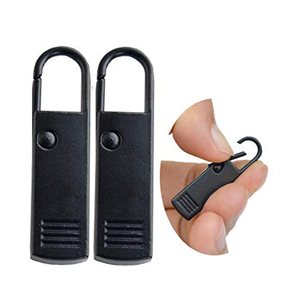 Zipper Pull Tab Replacement Luggage Backpack Zippers Extender Metal Tag Handle Mender Fixer Repair for Suitcase, Bag