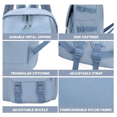 GAEKEAO Classical Basic Travel Backpack for Women and Men Lightweight Travel Workout Sports Backpack Casual Daypack, Blue - color: A03 Light Blue