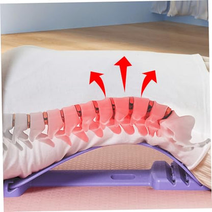 Back Cracker 4-Level Adjustable Back Stretch with Acupressure Massage Correction Spine Decompression Lumbar Support for Scoliosis Pain Relief Stretcher, Cracking Device, Lumbar Support