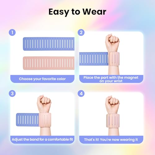 Adjustable Hidden Magnetic Ankle & Wrist Weights, Skin-Friendly Breathable and Waterproof Silicone Design for Women & Men - Ideal for Fitness, Yoga, Running, Cycling & Swimming, 2-Pack, 1LB Each - color: Purple and Light Yellow