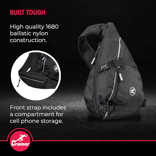 Cramer AT Messenger Pack for Athletic Trainers, Durable Over the Shoulder Sling Bag, Fanny Pack Alternative, Lightweight Training Kit Carries Essential Supplies, Including Tape and Scissors, Empty - style: Regular