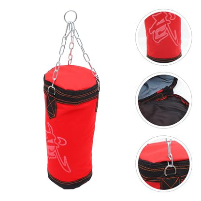 UPKOCH Heavy-Duty Thick Red Hanging Boxing Sandbag Empty Punching Bag for Karate Training and Fitness Exercise